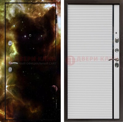 Стальная дверь с фотопечатью космоса ДФ-14 в Павловском Посаде
