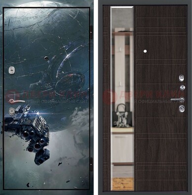 Железная дверь с фотопечатью космической фантастики ДФ-51 в Пензе