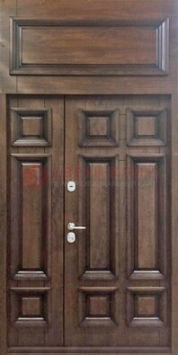 Классическая входная дверь с верхней фрамугой ДФГ-15 в Ногинске
