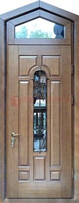 Железная дверь Винорит с фрамугой для частного дома ДФГ-34 в Санкт-Петербурге