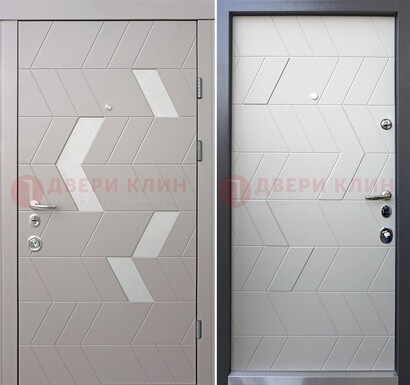 Темная металлическая дверь со светлой МДФ внутри ДМ-203 в Сергиевом Посаде