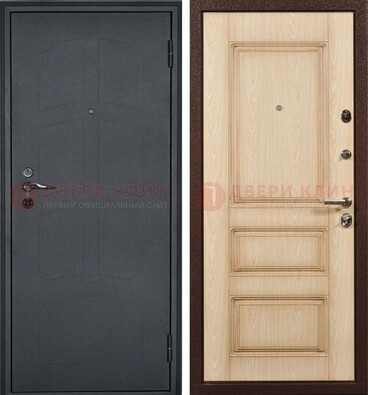 Черная металлическая дверь с МДФ ДМ-348 в Сертолово