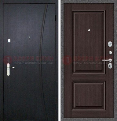 Темная стальная дверь с МДФ панелями ДМ-362 в Королеве