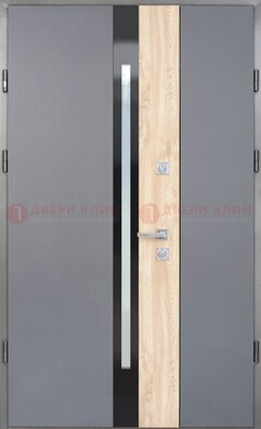 Полуторная металлическая дверь с МДФ ДМ-503 в Королеве