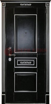 Чёрная дверь с МДФ ДМ-521 в Королеве