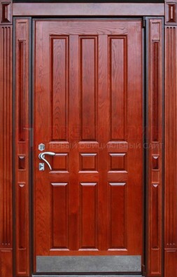 Красная входная дверь для улицы с МДФ ДМ-532 в Королеве