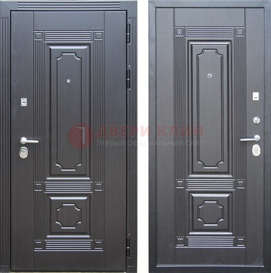 Декоративная серая металлическая дверь с МДФ ДМ-57 в Королеве