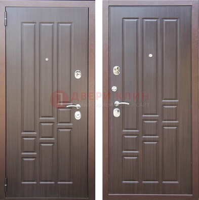 Теплая металлическая дверь с МДФ с двух сторон ДМ-80 в Королеве