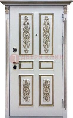 Входная дверь с массивом дуба в белом цвете ДМД-62 в Королеве