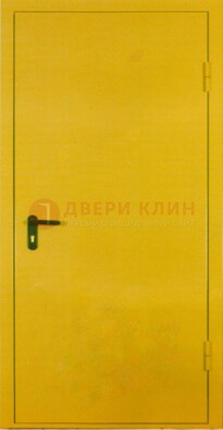 Желтая железная дверь с нитроэмалью ДН-5 в Кирове
