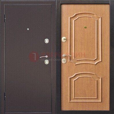 Темная железная дверь с порошковым покрытием ДП-10 в Павловском Посаде