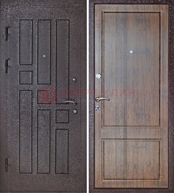 Темная входная дверь с порошковым покрытием МДФ внутри ДП-125 в Саранске