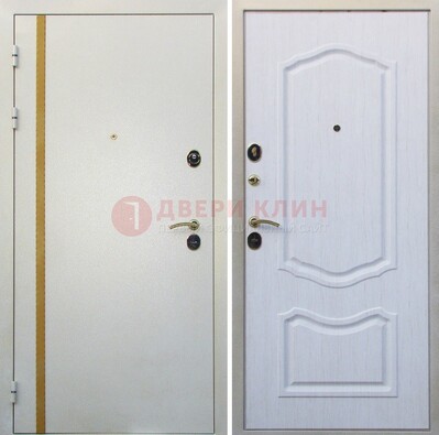 Белая входная дверь с порошковым напылением ДП-136 в Сергиевом Посаде