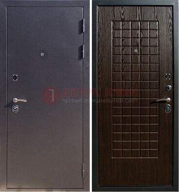 Серая металлическая дверь с порошковым напылением ДП-153 в Королеве