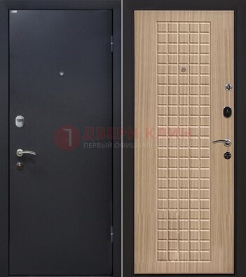 Черная металлическая дверь с порошковым покрытием ДП-157 в Королеве