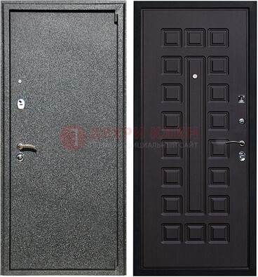 Черная стальная дверь с порошковым покрытием ДП-196 в Королеве
