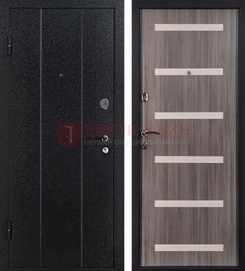 Черная стальная дверь с порошковым окрасом ДП-199 в Ульяновске