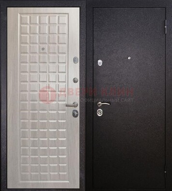Черная входная дверь с порошковым покрытием ДП-206 в Королеве