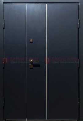 Темная металлическая дверь с порошковым покрытием ДП-220 в Королеве