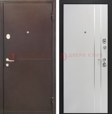 Входная дверь с порошковым покрытием с МДФ с молдингами ДП-232 в Королеве