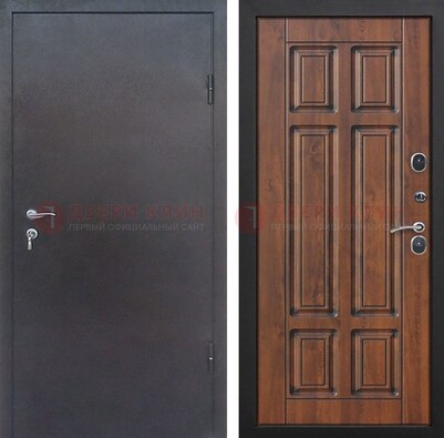 Входная дверь с порошковым покрытием Медный антик с МДФ панелью ДП-235 в Королеве