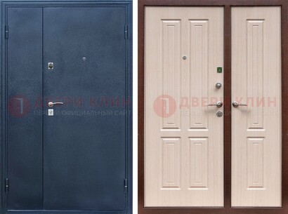 Двустворчатая стальная дверь с порошковым напылением и МДФ ДП-239 