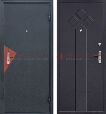 Черная входная дверь с порошковым напылением и узором внутри ДП-241 в Петрозаводске