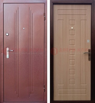 Стальная дверь с порошковым напыление цвета медный антик ДП-249 в Омске