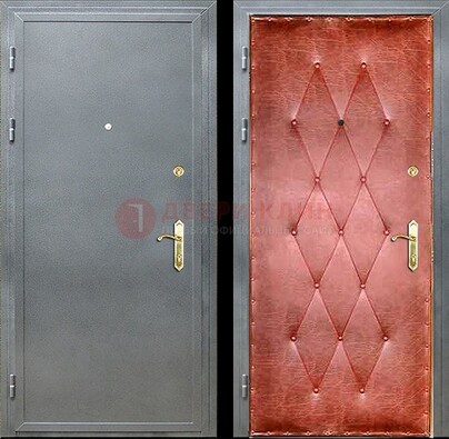 Серая стальная дверь с порошковым покрытием ДП-25 в Королеве