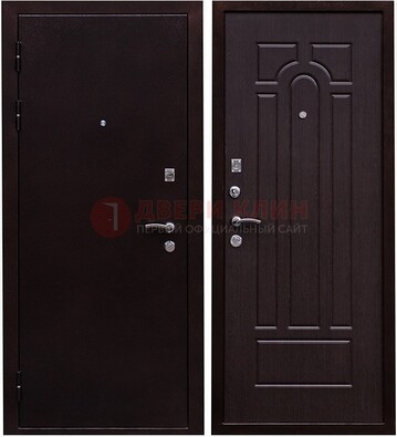 Черная стальная дверь с порошковым покрытием ДП-35 в Королеве