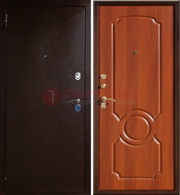 Темная железная дверь с порошковым напылением ДП-46 в Королеве