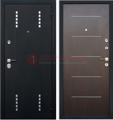 Черная металлическая дверь с порошковым окрасом ДП-62 в Краснодаре