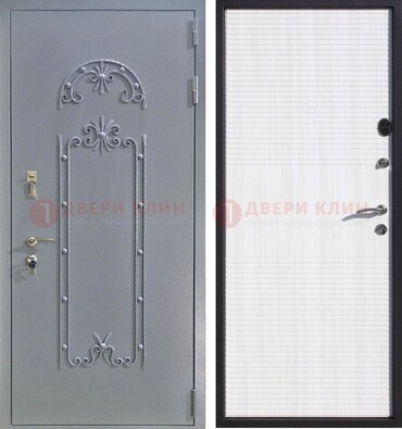 Черная входная дверь с порошковым покрытием ДП-67 в Жуковском