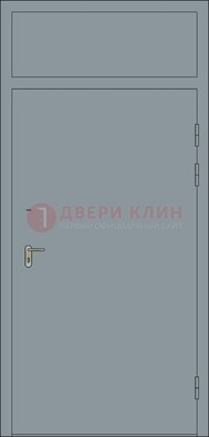 Серая противопожарная дверь ДПП-16 в Казани