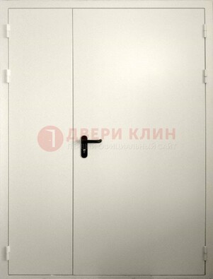 Белая противопожарная двупольная дверь ДПМ-02/60 в Краснознаменске