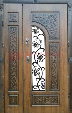 Морозостойкая металлическая парадная дверь ДПР-12 в Омске