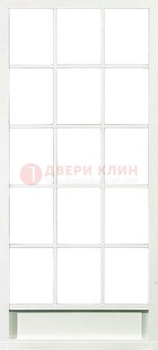 Железная решетчатая дверь в белом цвете ДР-10 в Черноголовке