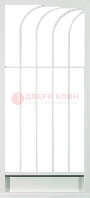 Белая металлическая решетчатая дверь ДР-17 в Калуге