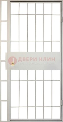 Железная решетчатая дверь в белом цвете ДР-19 в Химках