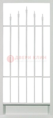 Светлая стальная решетчатая дверь с пиками ДР-21 в Ивантеевке