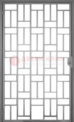 Металлическая решетчатая дверь в сером цвете ДР-23 в Истре