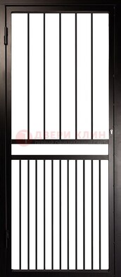 Коричневая одностворчатая железная решетчатая дверь ДР-24 в Павловском Посаде