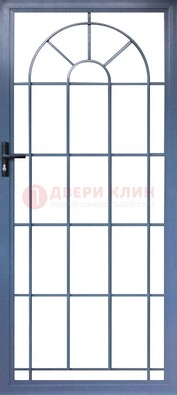 Синяя металлическая решетчатая дверь ДР-28 в Щербинке
