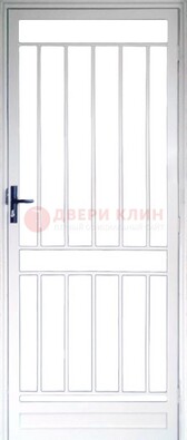 Железная решетчатая дверь белая ДР-32 в Белгороде