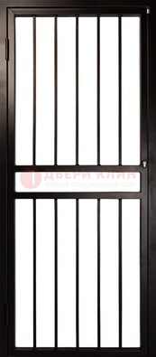 Темная стальная решетчатая дверь для дома ДР-45 в Краснодаре