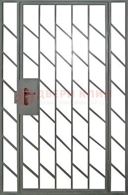 Металлическая решетчатая дверь с фрамугами ДР-48 