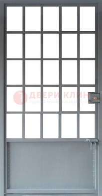 Металлическая решетчатая дверь в сером цвете ДР-7 в Королеве