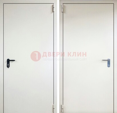 Белая железная техническая дверь ДТ-16 в Екатеринбурге