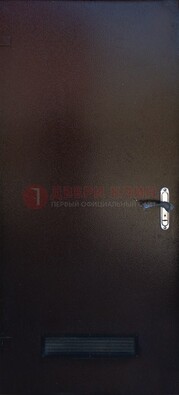 Черная железная техническая дверь ДТ-17 в Ногинске