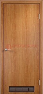 Светлая техническая дверь с вентиляционной решеткой ДТ-1 в Екатеринбурге